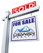 FOR SALE sign with Dewar Realty branding | sell your home with DewarRealty.com